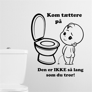 Väggdekal Kom tættere på till toaletten