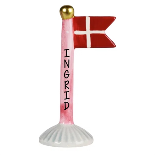 Flagga Rosa/Prickig H: 14cm keramik