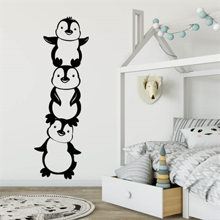 Torn med pingviner - Wallstickers