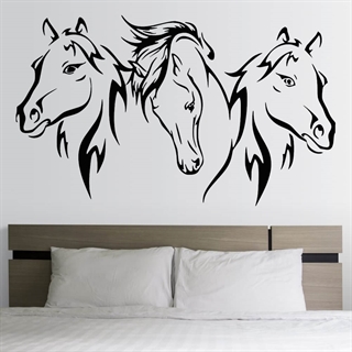 3 vackra hästar- Wallstickers