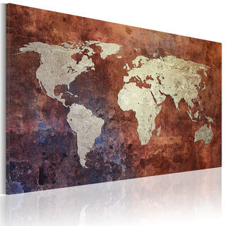 Tavla - Rusty världskarta