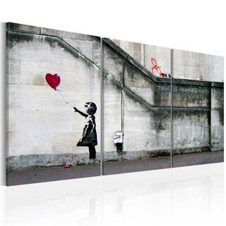 Tavla - Det finns alltid hopp (Banksy) - Triptych
