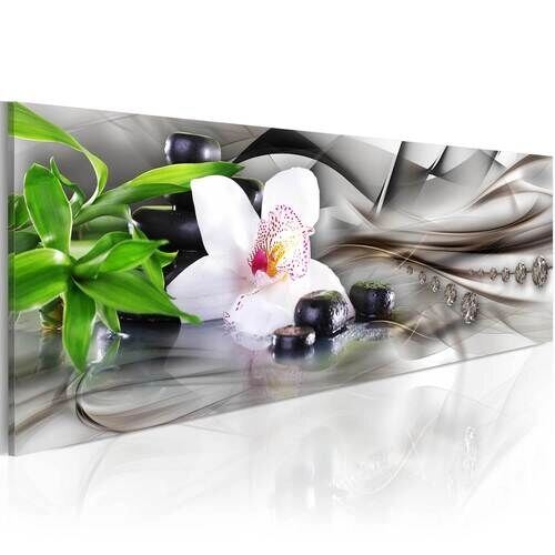 Tavla - Zen composition: bamboo, orchid and stones