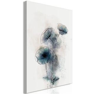 Tavla - Blue Poppies (1 Part) Vertical