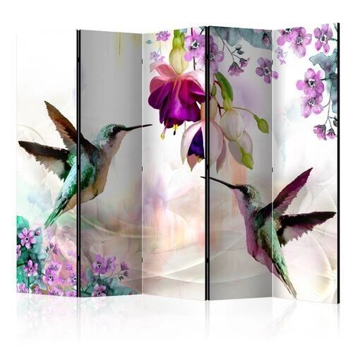 Rumsavdelare - Hummingbirds and Flowers II [Room Dividers]