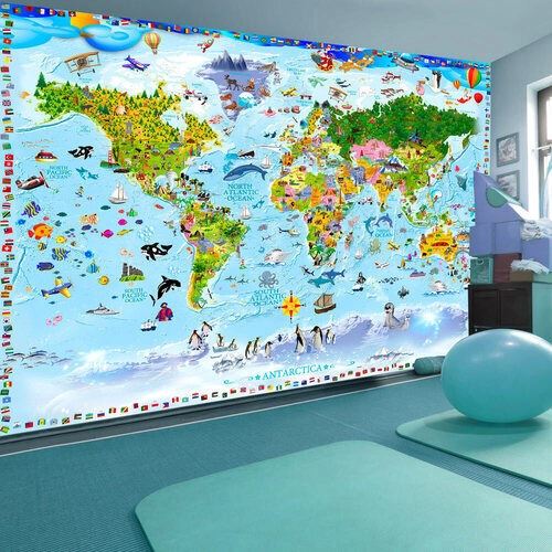 Fototapet - World Map for Kids