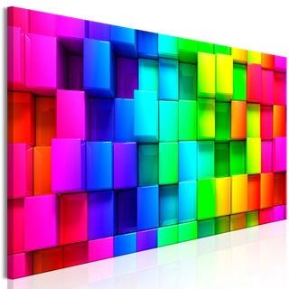 Tavla - Colourful Cubes (1 Part) Narrow