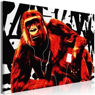 Tavla - Pop Art Monkey (1 Part) Narrow Red