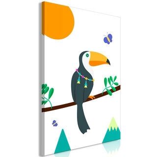 Tavla - Toucan And Butterflies (1 Part) Vertical