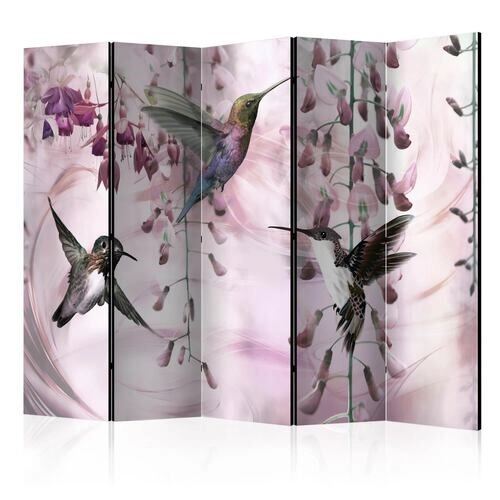 Rumsavdelare - Flying Hummingbirds (Pink) II [Room Dividers]