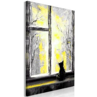 Tavla - Longing Kitty (1 Part) Vertical Yellow