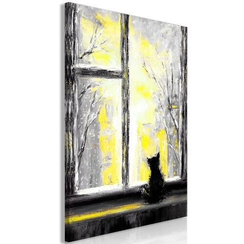 Tavla - Longing Kitty (1 Part) Vertical Yellow