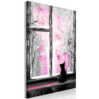 Tavla - Longing Kitty (1 Part) Vertical Pink