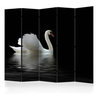 Rumsavdelare - swan (black and white) II [Room Dividers]