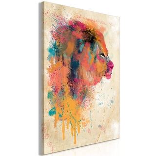 Tavla - Watercolor Lion (1 Part) Vertical