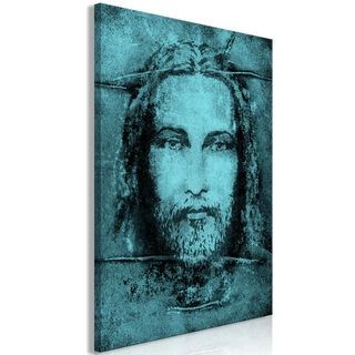 Tavla - Shroud of Turin in Turqoise (1 Part) Vertical