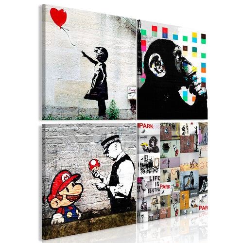 Tavla - Banksy Collage (4 Parts)