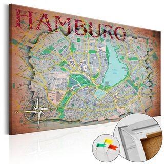 Anslagstavla - Hamburg [Cork Map]