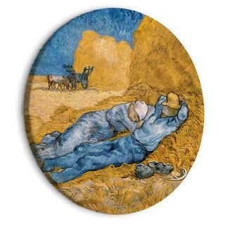 Rund tavla - Noon: Rest from Work  (Vincent Van Gogh)