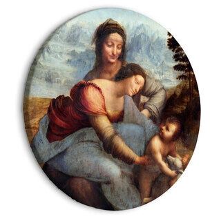 Rund tavla - The Virgin and Child with Saint Anne (Leonardo da Vinci)