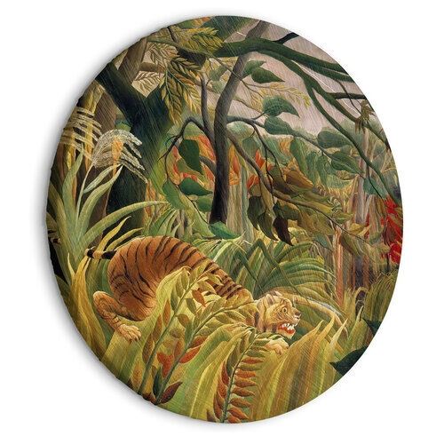 Rund tavla - Tiger in a Tropical Storm (Henri Rousseau)