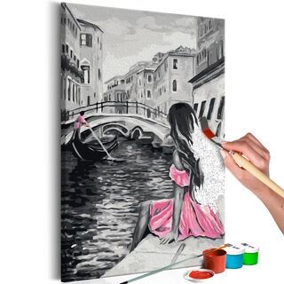 Gör-det-själv målningar - Venice (A Girl In A Pink Dress)