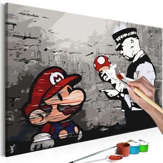 Gör-det-själv målningar - Mario (Banksy)