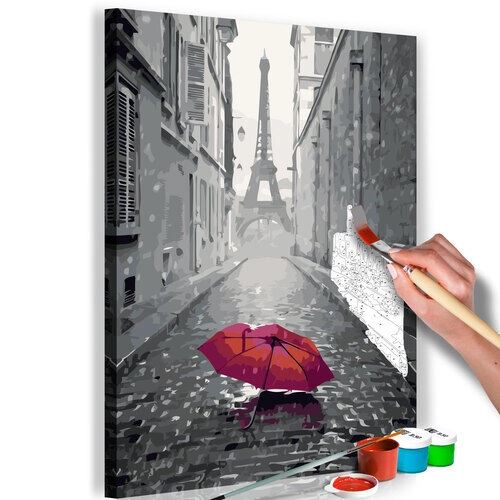 Gör-det-själv målningar - Paris (Red Umbrella)