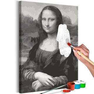 Gör-det-själv målningar - Black and White Mona Lisa