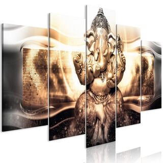 Tavla - Buddha Style (5 Parts) Golden Wide