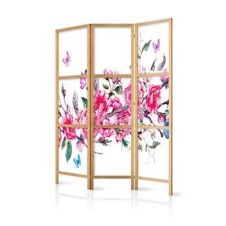 Japansk rumsavdelare - Japanese Style: Flowers and Butterflies [Room Dividers]