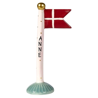 Flagga Rosa H: 19 cm keramik