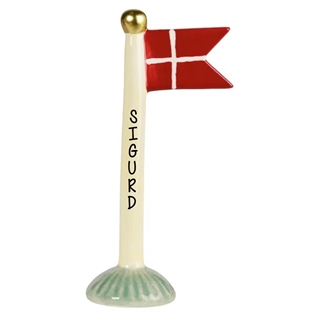 Flagga rosa/randig H: 19cm