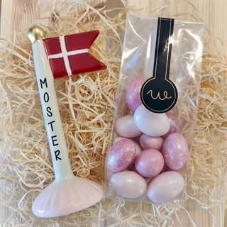 Gavekurv til mor med lys og tekst