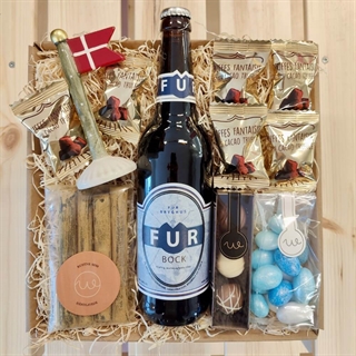 Gavekurv til mor med lys og tekst