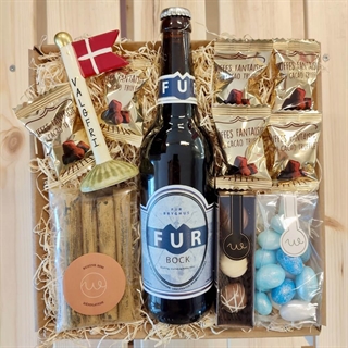 Gavekurv til mor med lys og tekst