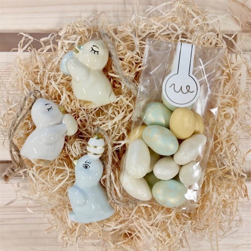 Gavekurv til mor med lys og tekst