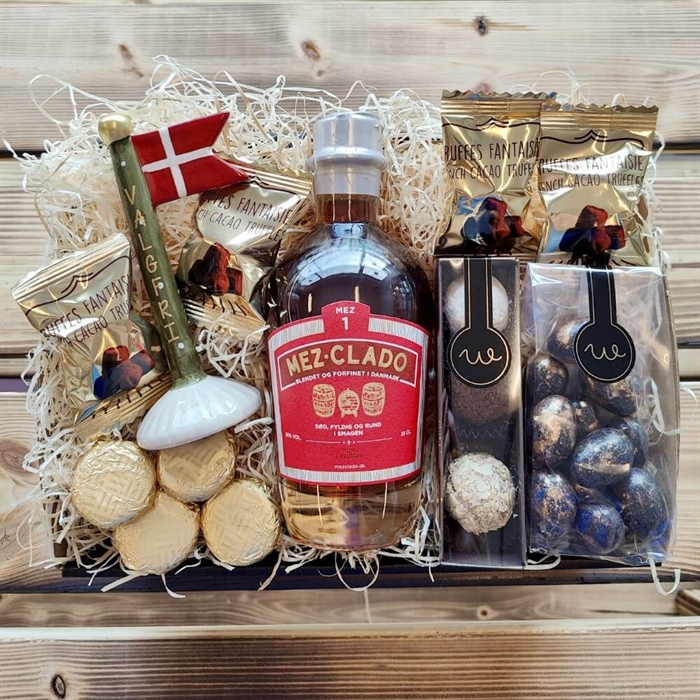 Gavekurv til mor med lys og tekst