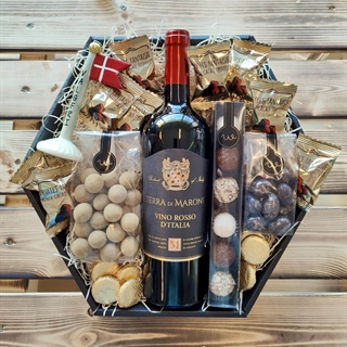 Gavekurv til mor med lys og tekst