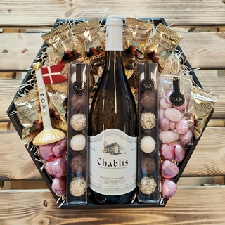 Gavekurv til mor med lys og tekst