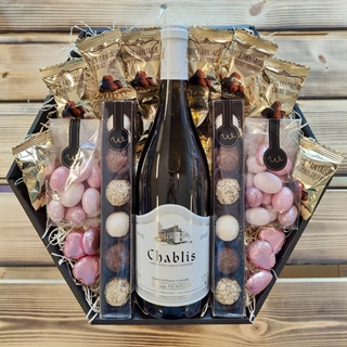 Gavekurv til mor med lys og tekst