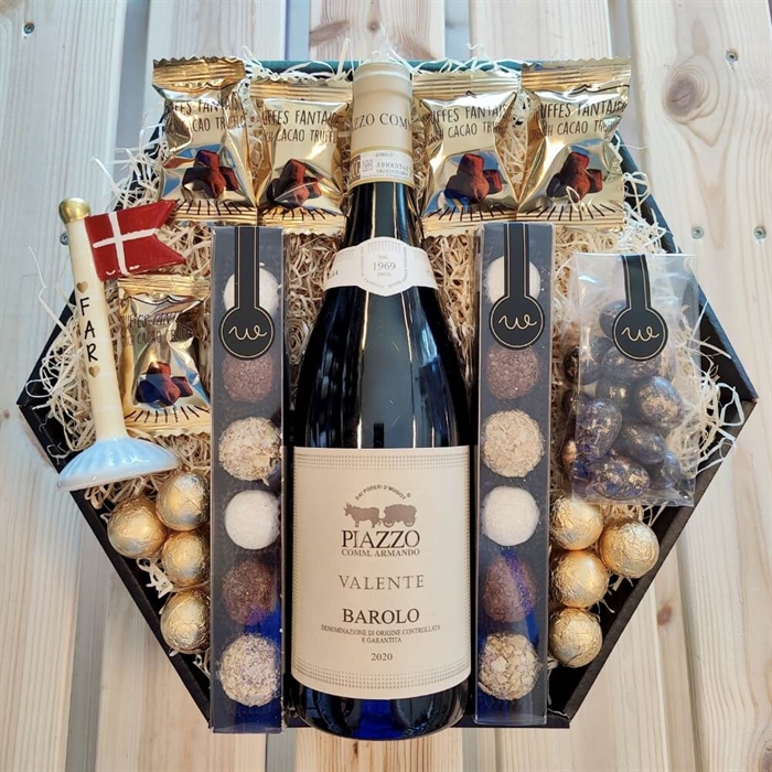 Gavekurv til mor med lys og tekst