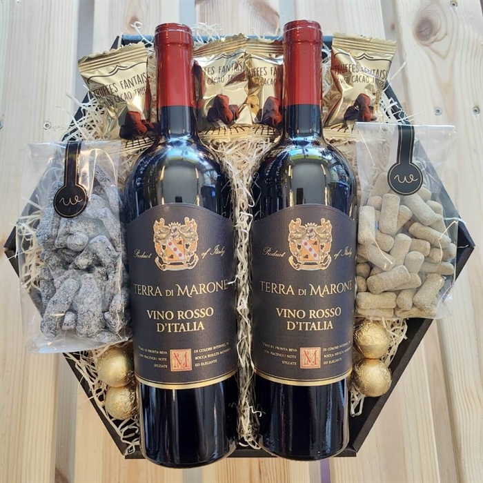 Gavekurv til mor med lys og tekst