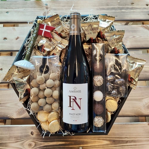 Gavekurv til mor med lys og tekst