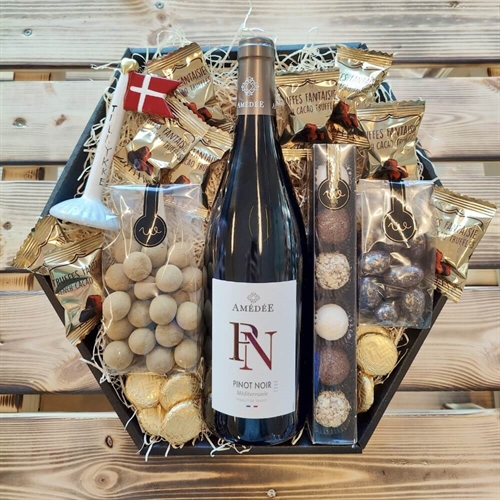 Gavekurv til mor med lys og tekst