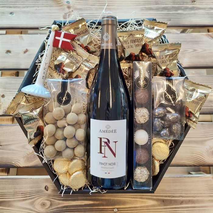 Gavekurv til mor med lys og tekst