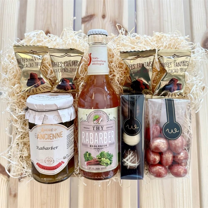 Gavekurv til mor med lys og tekst