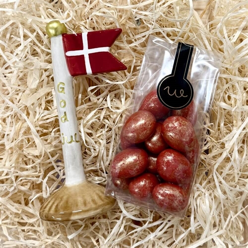 Gavekurv til mor med lys og tekst