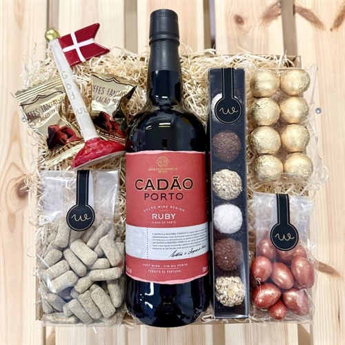 Gavekurv til mor med lys og tekst