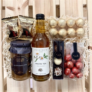 Gavekurv til mor med lys og tekst